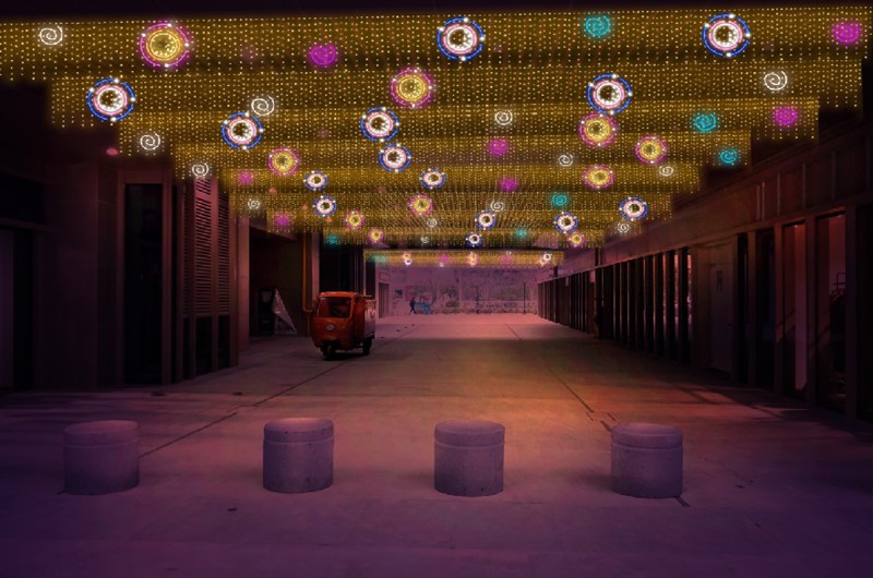 通道创意灯光设计