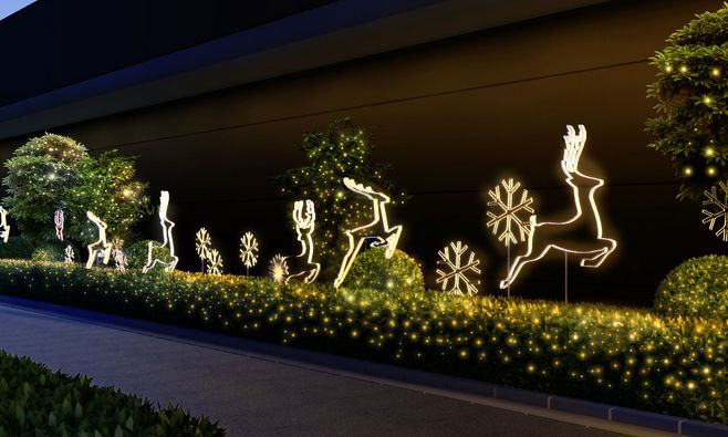 玻璃露台  创意灯光设计